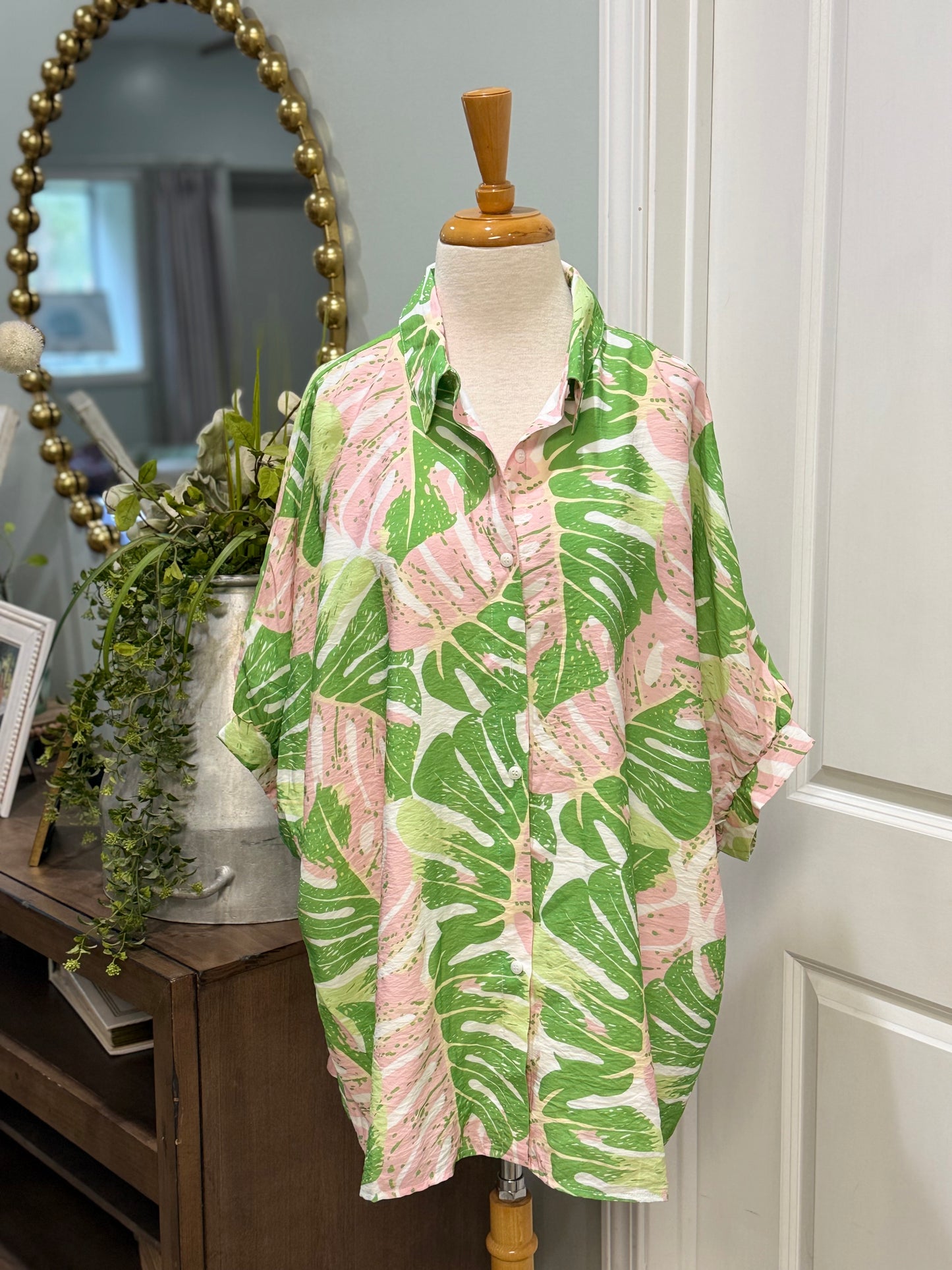 Womens Chic Soul Floral Blouse Size 1X