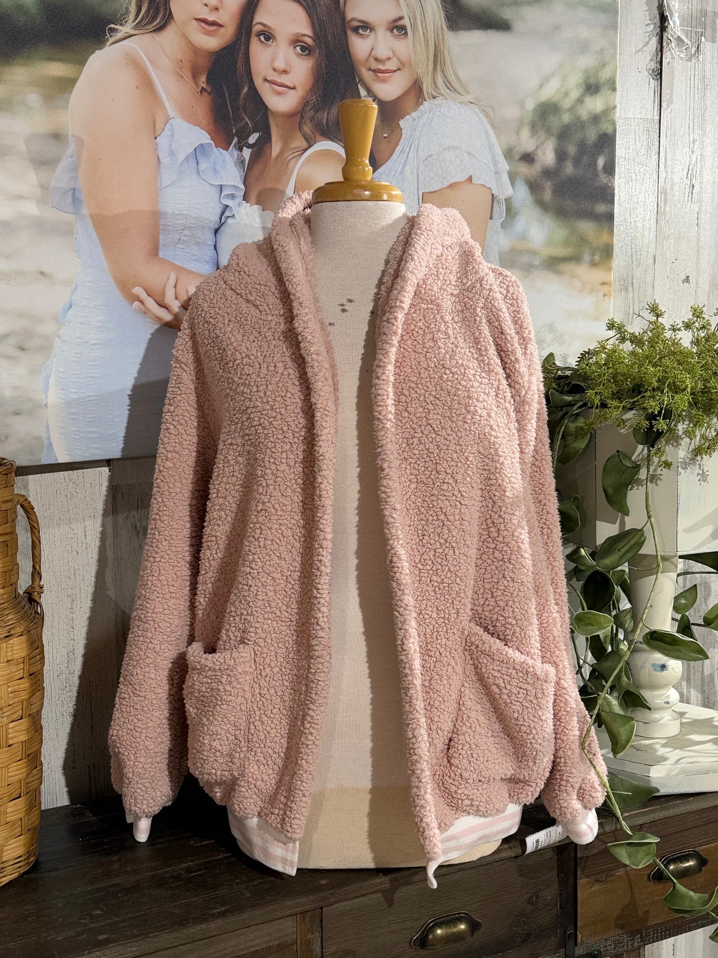 Womens Fuzzy Jacket Large