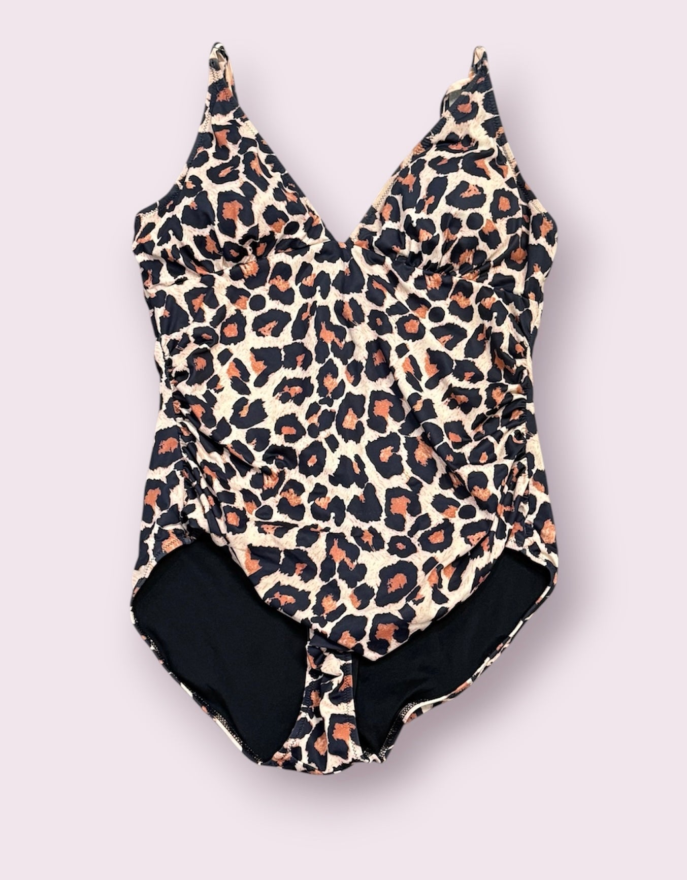 Womens Leopard Swimsuit Size Large EUC