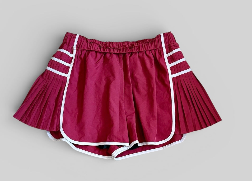 Womens Pleated Athletic Shorts Large