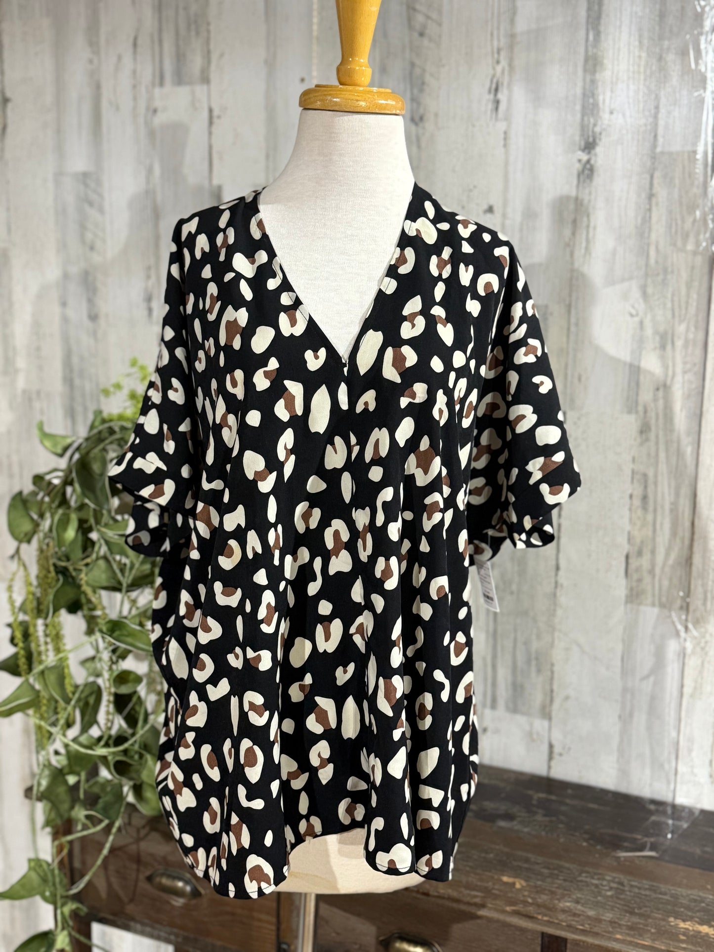 Womens Jodifl Leopard Blouse Size Medium