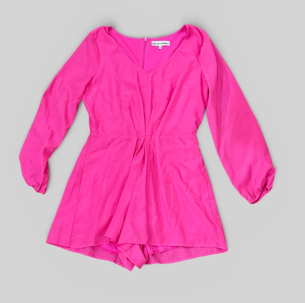 Womens Almost Famous Pink Romper Medium EUC