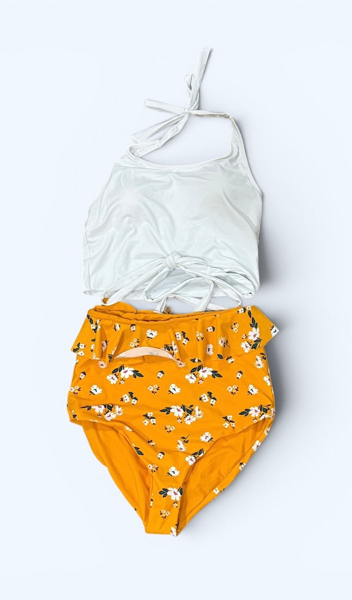 Womens Coral Reef 2pc Swimsuit Large EUC