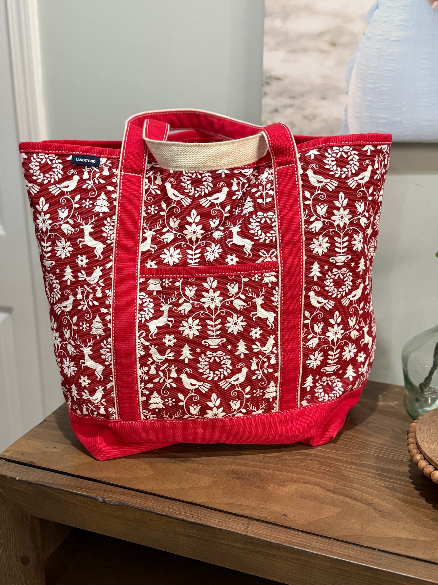 Landsend Canvas Christmas Tote