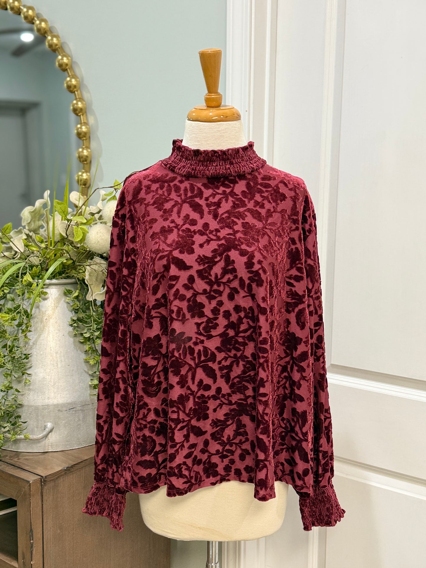 Womens Maurices Velvet Blouse Size 2X