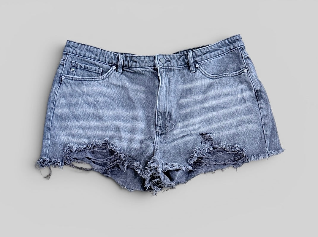 Womens Black Kancan Denim Shorts 3XL EUC