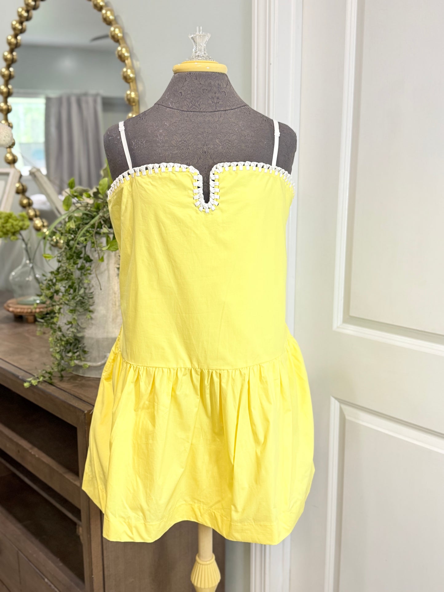 Womens Day+Moon Yellow Dress Large NWT $66