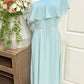 Womens Blue One Shoulder Maxi Dress Medium NWT