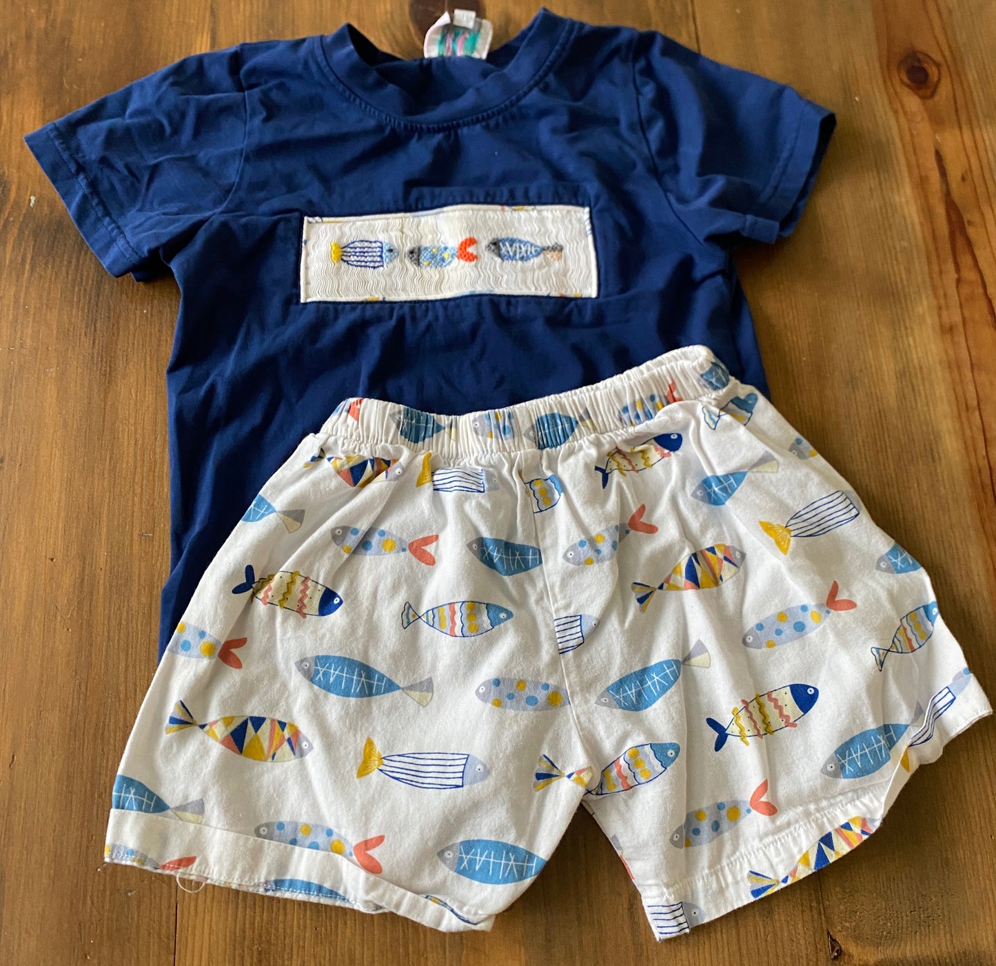 Boys The Smocking Place Smocked Fish Set Sz 5