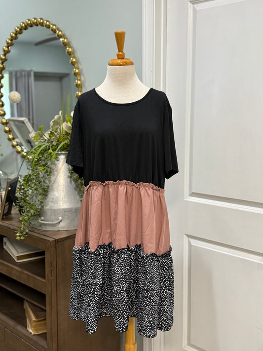 Womens Color Block Dress Size 3XL