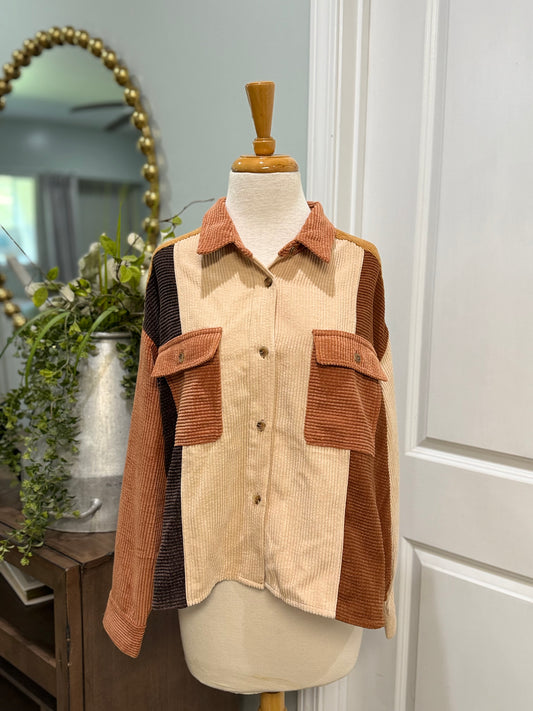 Womens Easel Corduroy Shirt Size Medium