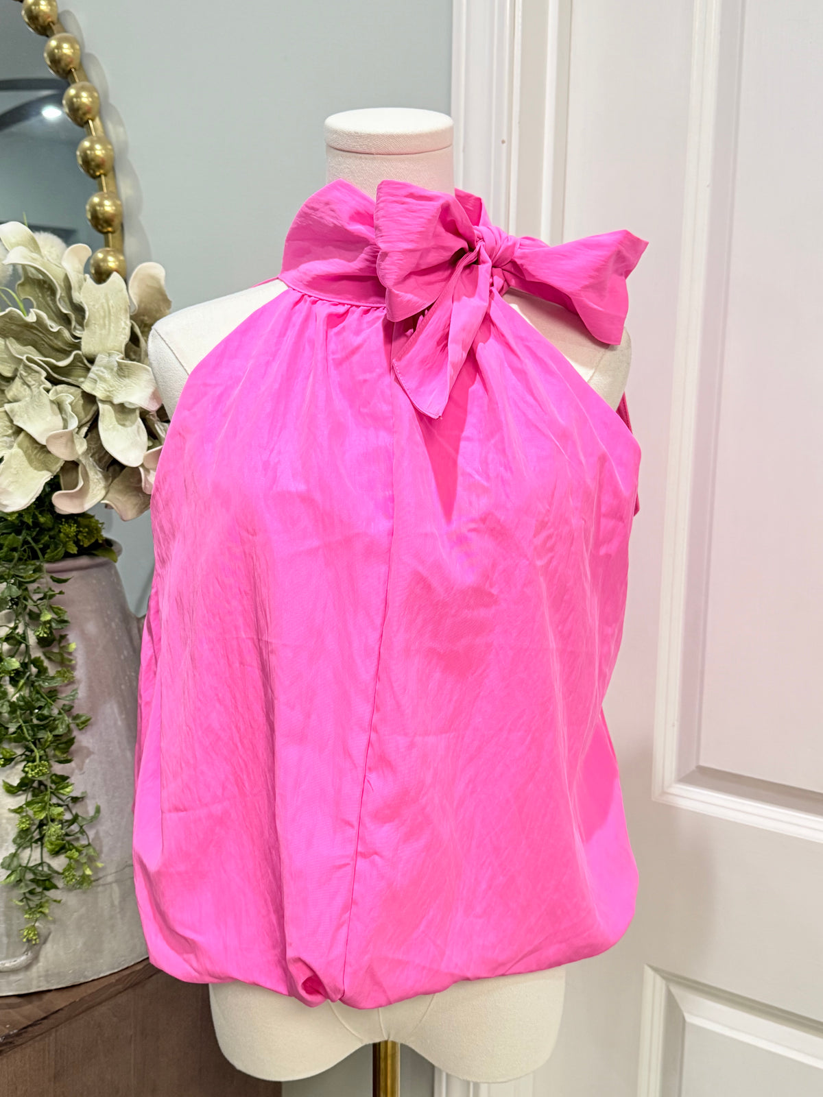 Womens Glam Bubble Blouse Large NWT