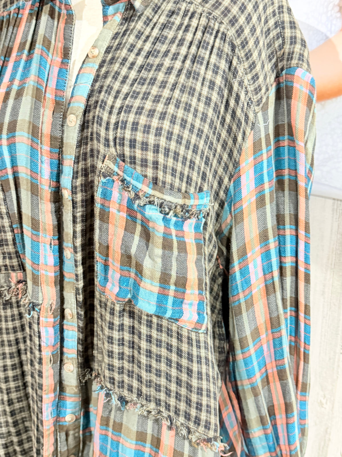 Womens Pilcro Flannel Button Down XL EUC