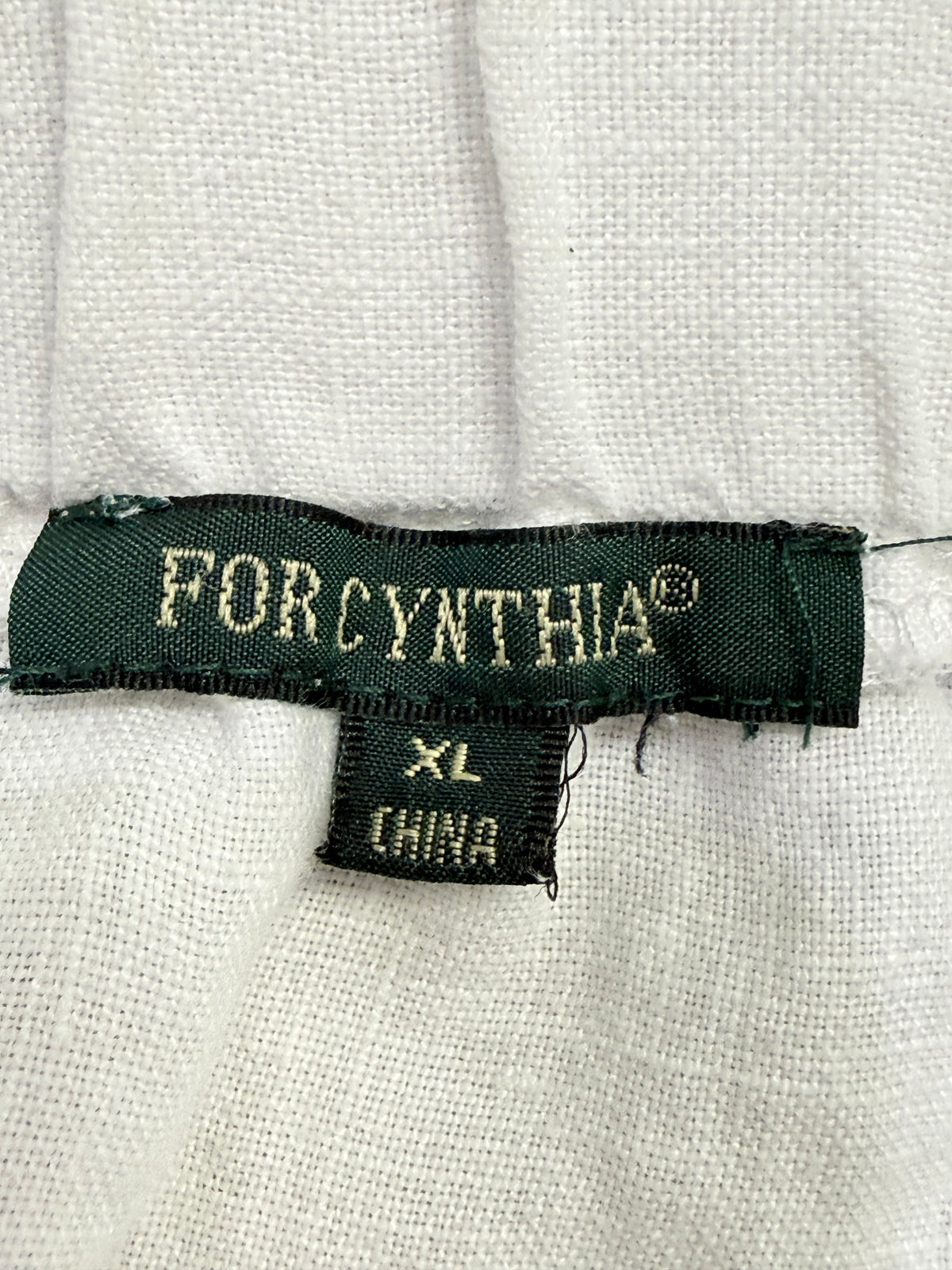 Womens For Cynthia White Linen Skirt XL EUC