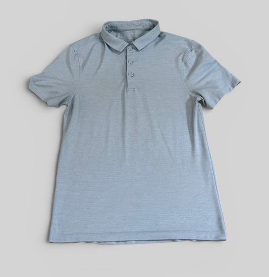 Mens Blue Lululemon Collard Polo Shirt Size Medium