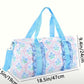 BLUE Chic Floral Overnight Duffle Bag with Ruffle Trim
