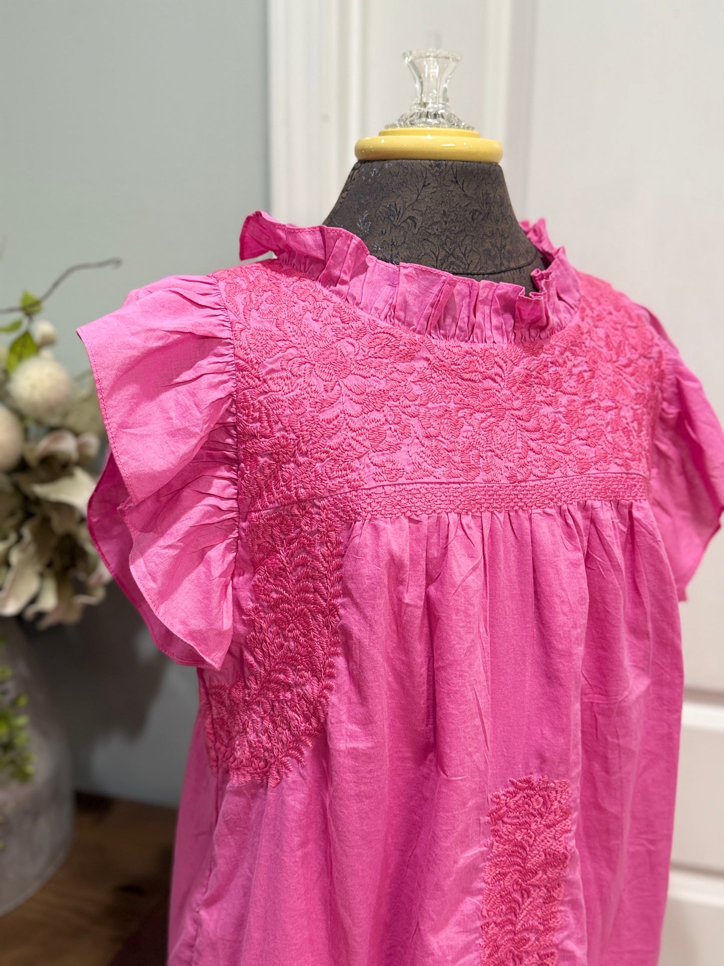 Womens J.Marie Embroidered Dress Large Retails $194