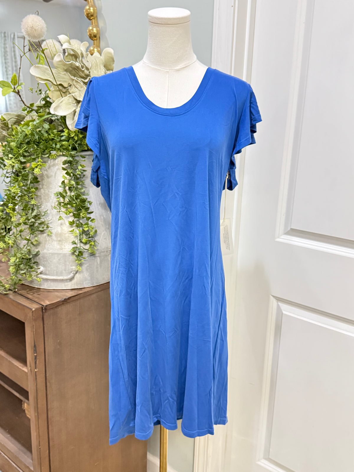 Womens Another Love Flutter Sleeve Dress Medium NWT