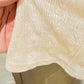 Womens New In Cream Textured Long Sleeve Blouse Small EUC