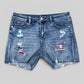 Womens Judy Blue Denim Shorts XL EUC