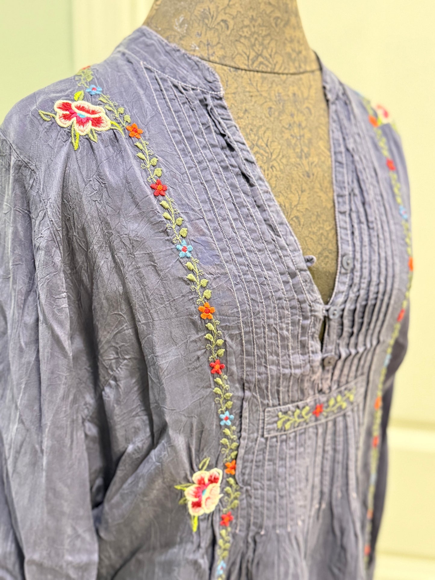 Womens Johnny Was Embroidered Dress Size Medium EUC