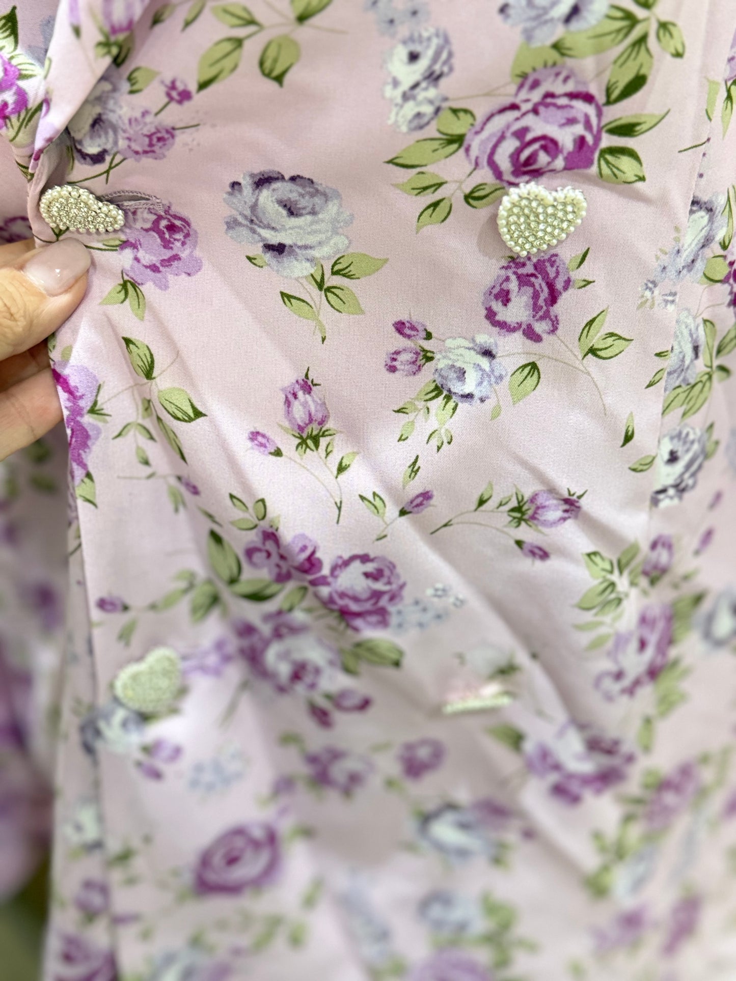 Womens TCEC Lavender Floral Dress Large NWT