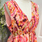 Womens TCEC Floral Ruffle Dress Large NWT