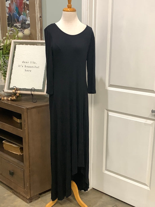 Womens Long Black Chico's Dress Size 1 Medium/8