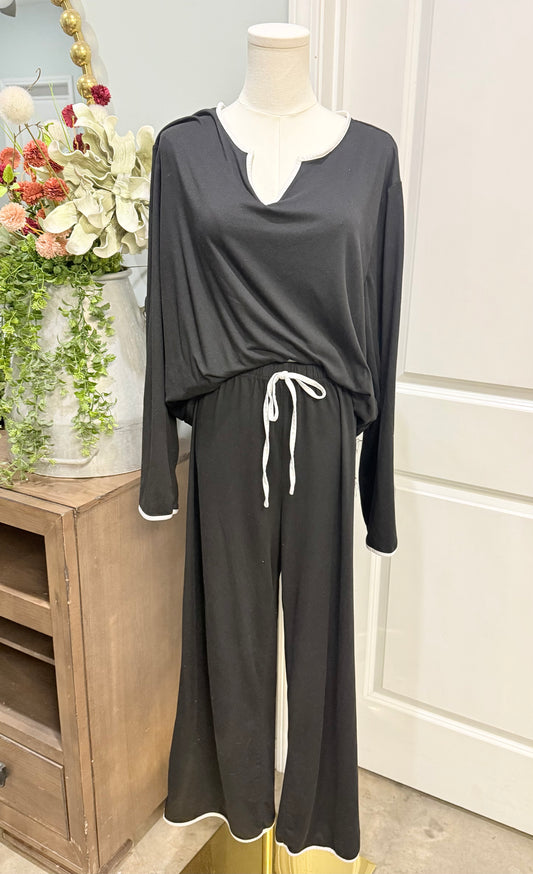 Womens Black Pajama Set 3XL (Runs small) EUC