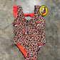 Girls Buc-ees Leopard Swimsuit Size 3/6M NWT