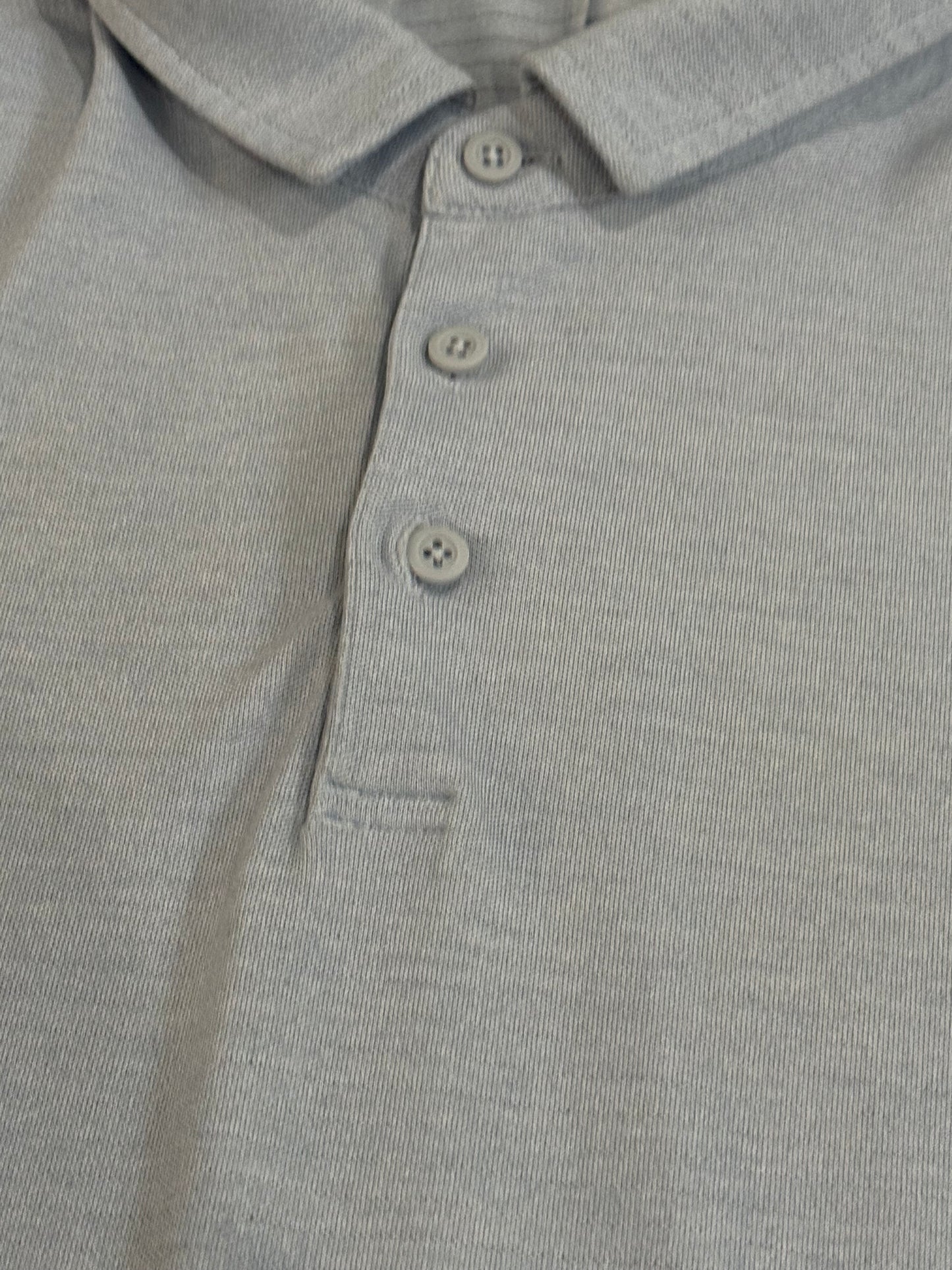 Mens Blue Lululemon Collard Polo Shirt Size Medium