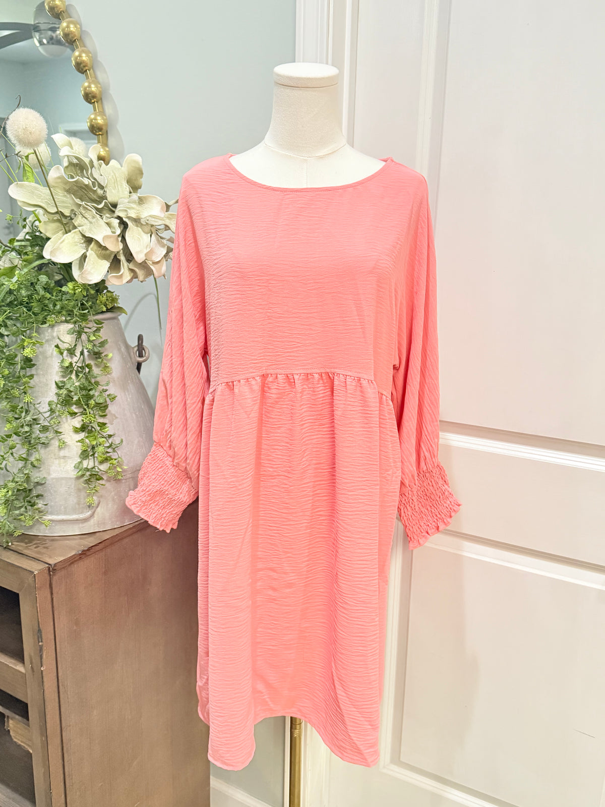 Womens Dokotoo Smocked Sleeve Dress Large EUC