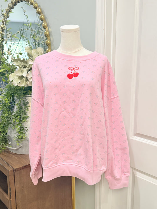 Womens Simply Southern Cherry Sweathshirt Large EUC