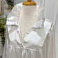 Womens Adrienne White Satin Dress Size 2X NWT