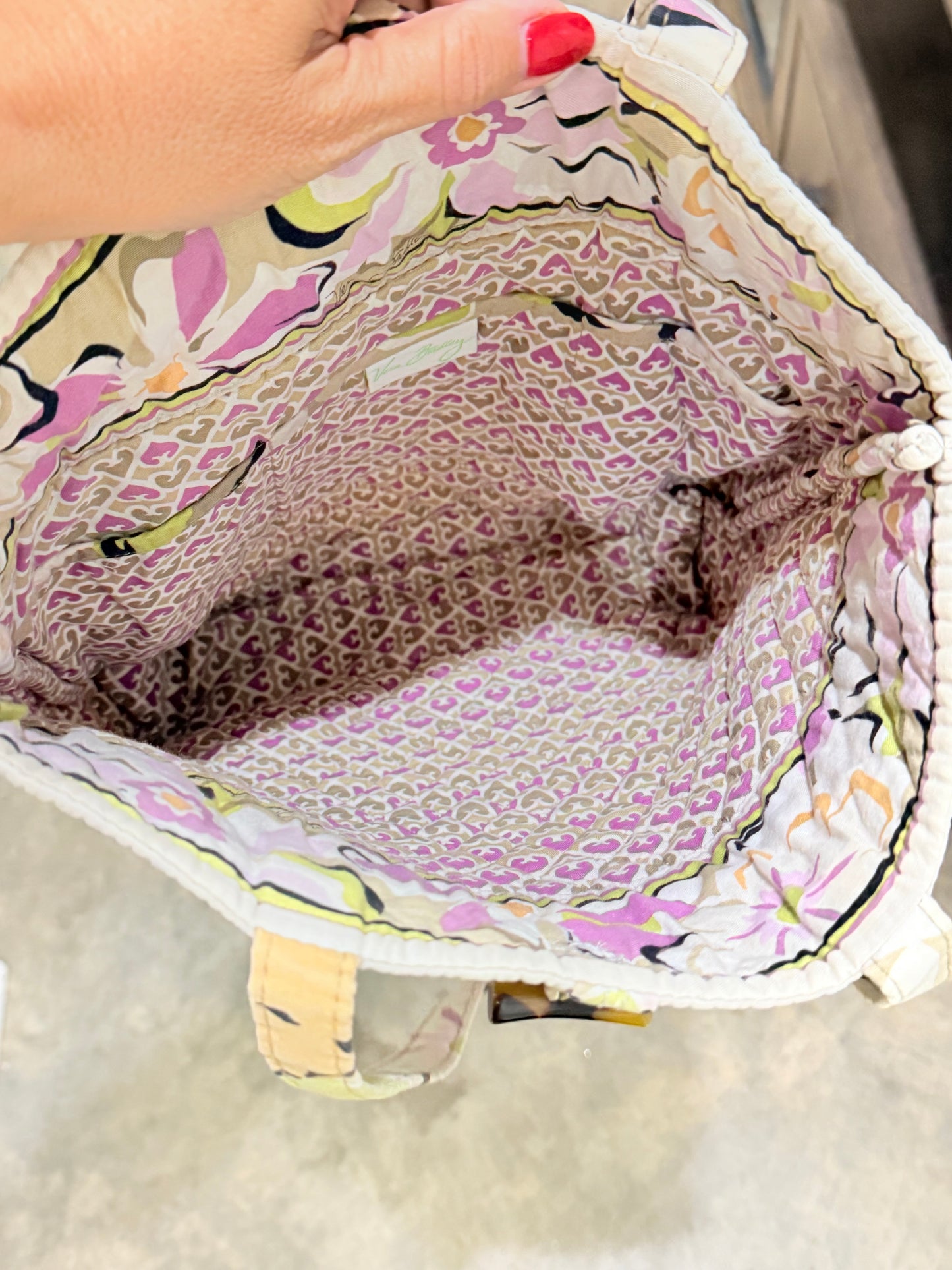 Vera Bradley Quilted Purse EUC Hope Garden Print