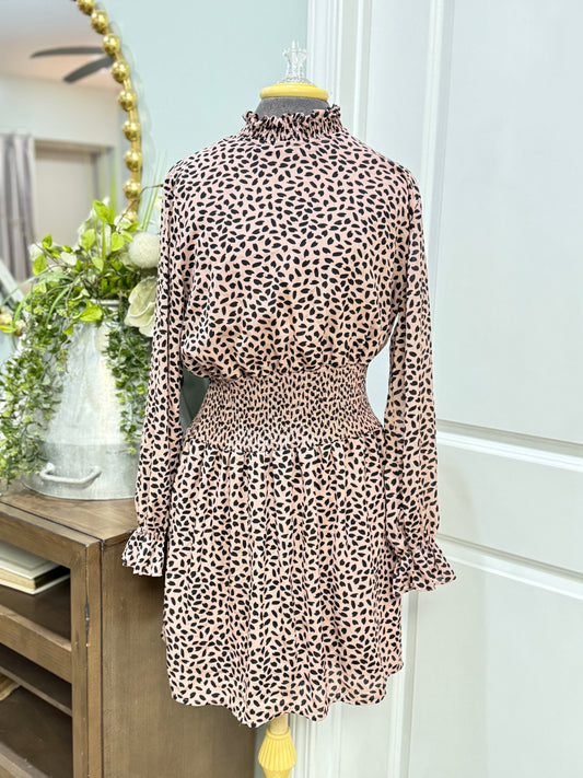 Womens She+Sky Leopard Dress Large