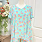 Womens Buddy Love Green Leopard Large EUC
