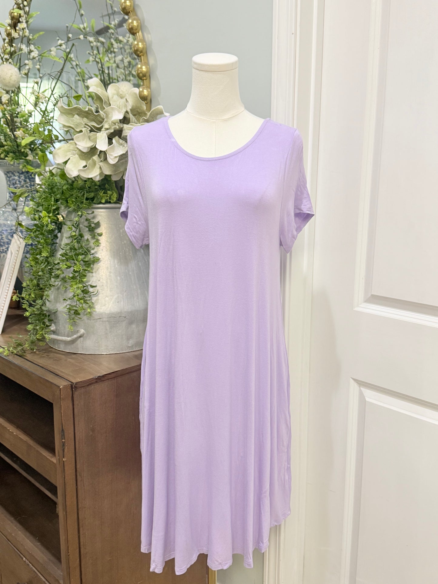 Womens Mittoshop Purple Tshirt Dress Medium EUC