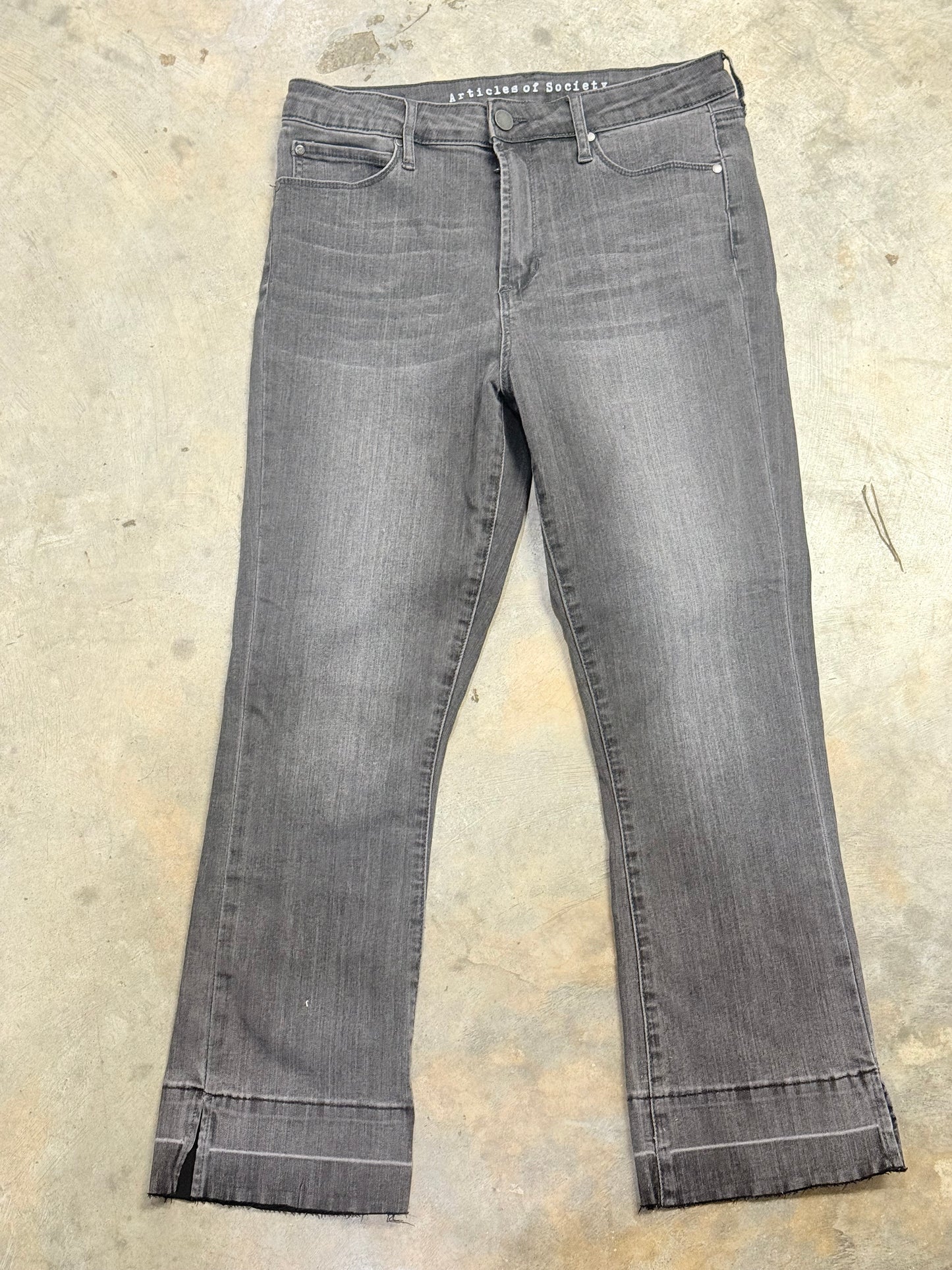 Womens Articles of Society Charcoal Black Jeans Size 29 EUC