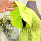 Womens Olivaceous Peplum Dress Medium EUC