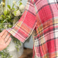 Womens Johnny Was Short Sleeve Flannel Tunic Small EUC