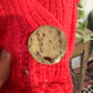 Womens Red Knit Sweater Large NWT $54