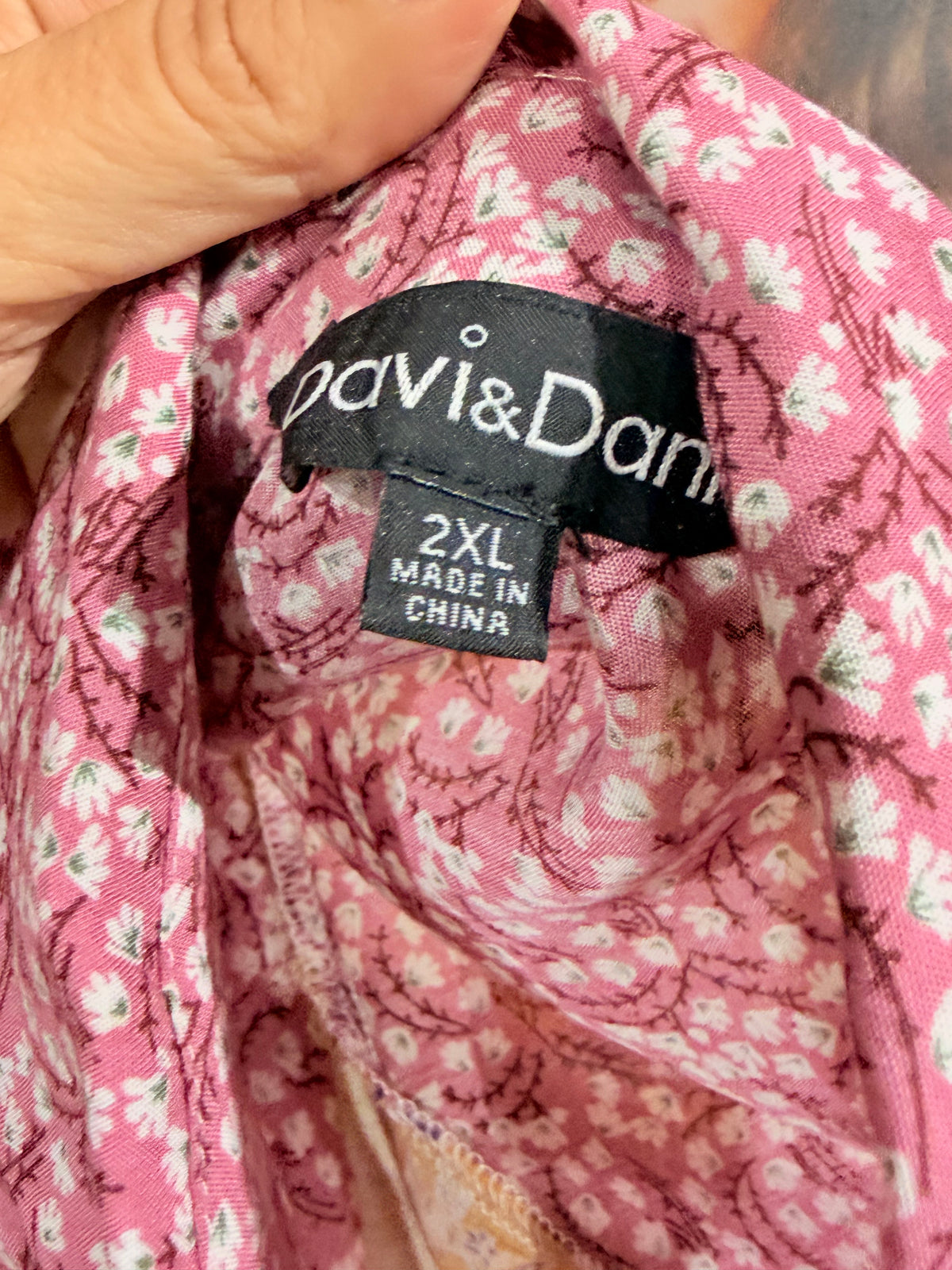 Womens Davi & Dani Floral Blouse 2XL EUC