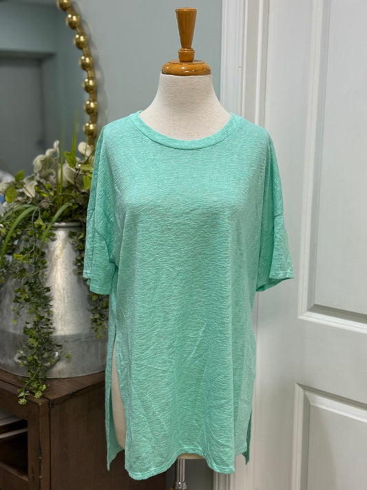 Womens Cherish Blouse w/ Split Sides Size Small