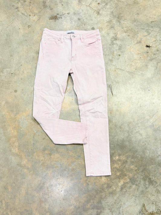 Womens Pink Vervet Skinny Jeans Size 27 EUC