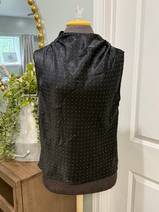 Womens Black Studded Tank Medium NWT