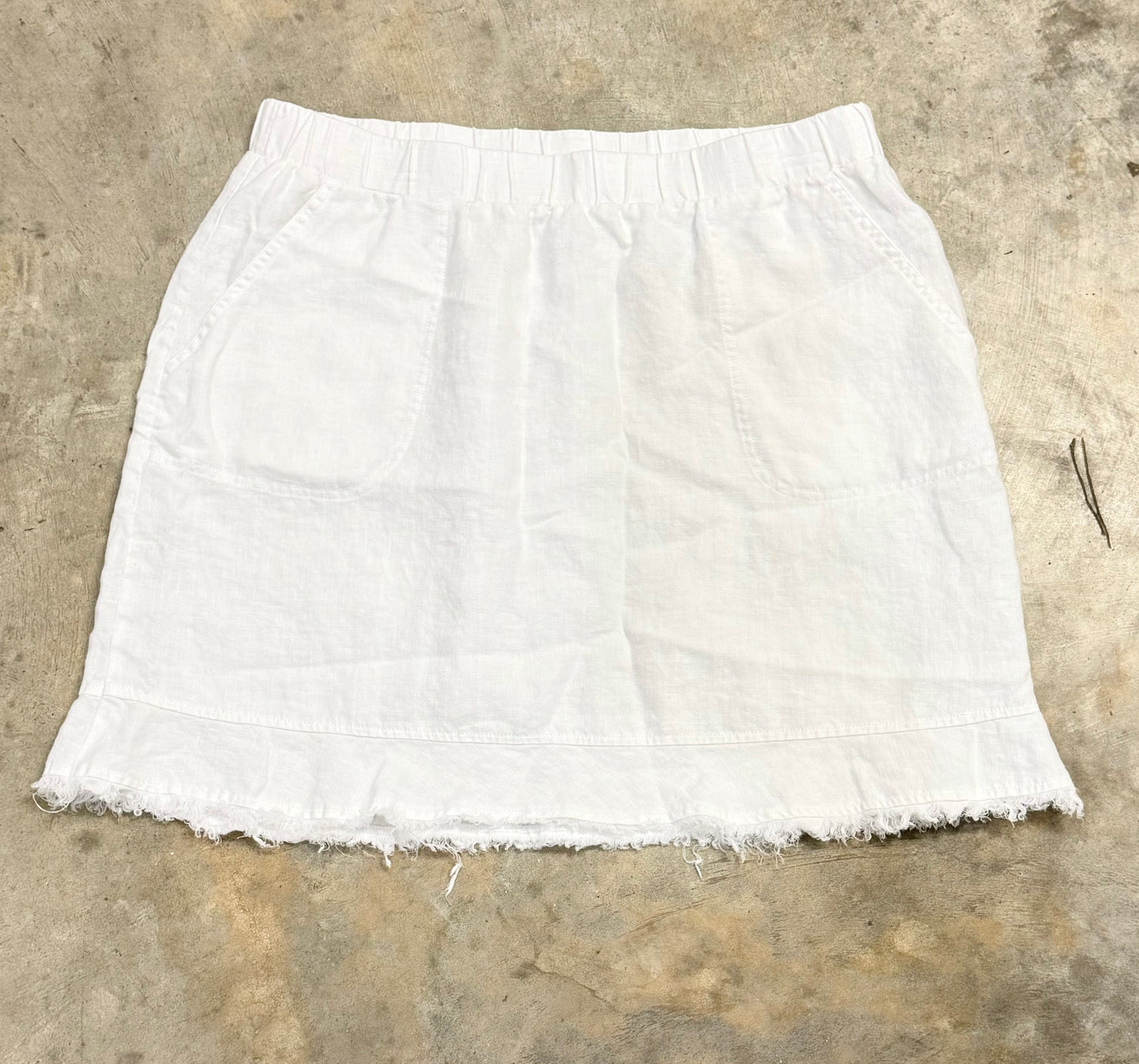 Womens For Cynthia White Linen Skirt XL EUC