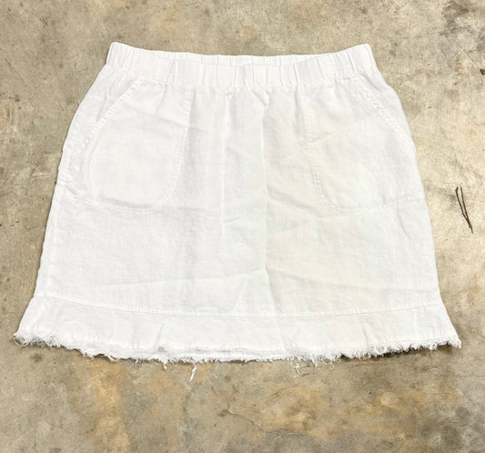 Womens For Cynthia White Linen Skirt XL EUC