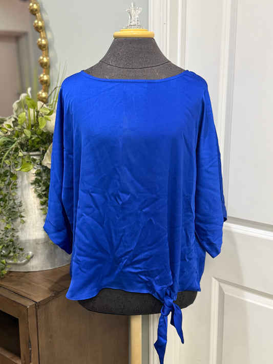 Womens She+Sky Satin Blouse Medium