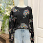 Womens Fantastic Fawn Sequin Tiger Sweatshirt Large EUC